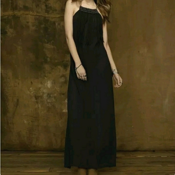 NWT DENIM & SUPPLY Ralph Lauren Fringes Embellished Maxi Dress Size S - Picture 1 of 8